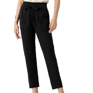 EVEREVE Marnie Gauze Tie Waist Pant Black